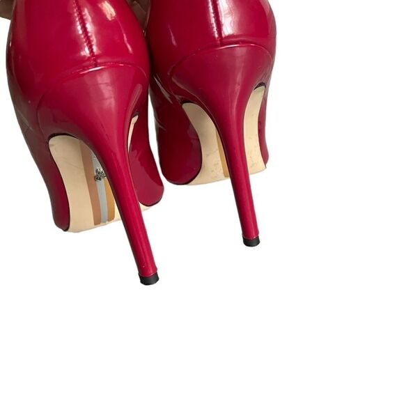 SAM EDELMAN Hazel Patent Leather Pointy Toe Pumps Heels Red 10 - Picture 8 of 16